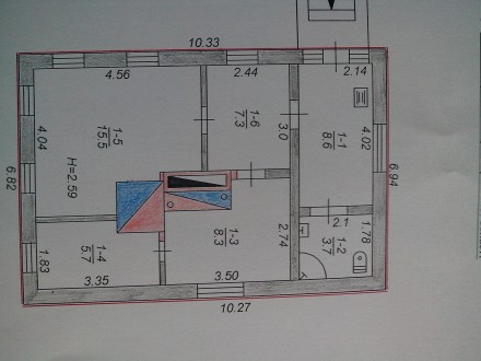 Ухоженный жилой дом (49м²) с газовым отоплением, сарай, гараж, времянка, погреб,. Димитрово. фото 7
