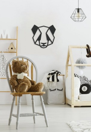 Настенный декор в детскую комнату, панда выглядит минималистично и стильно. Може. . фото 5