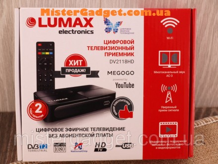 Тв тюнер DVB-Т2 LUMAX DV-2118HD цифровой ресивер 
 
Цифровой эфирный Люмакс DV. . фото 4