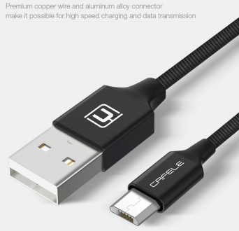 Качественный кабель USB - microUSB для зарядки и синхронизации различных устройс. . фото 2