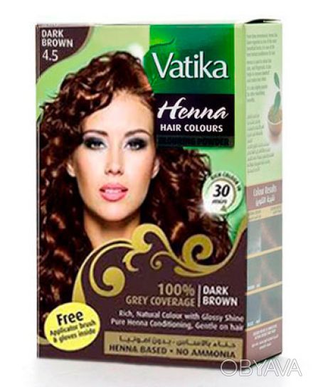 Натуральная краска для волос Dabur Vatika Naturals сделана на основе порошка хны. . фото 1