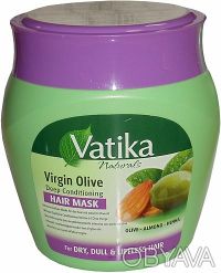 Маска для сухих волос Dabur VATIKA Virgin Olive Deep Conditioningсоздана на нату. . фото 3