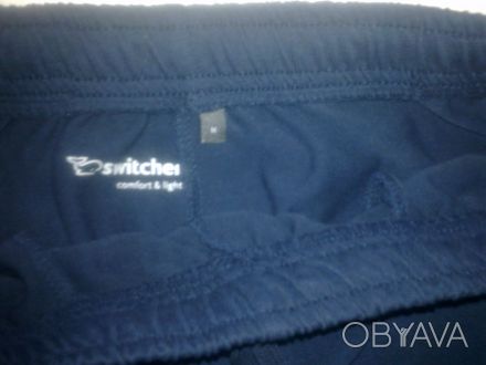 емно синие спортивные штаны Switcher плотные х/б размер 48-50, длина 101см, новы. . фото 1