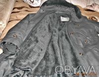 Пальто женское кожаное, р,50-52 с капюшоном, темно-серого цвета,в хорошем состоя. . фото 7