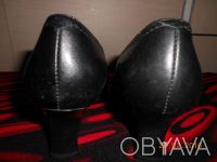 Туфли женские кожаные,новые, черного цвета, с удлиненным носком, р. 36, подъем р. . фото 4