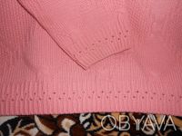 Модная женская кофта р. 48 - 50 розового цвета,узор по всей кофте.. Цена 50 грн . . фото 4