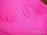 Модная женская кофта р. 48 - 50 розового цвета,узор по всей кофте.. Цена 50 грн . . фото 7