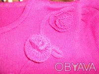 Модная женская кофта р. 48 - 50 розового цвета,узор по всей кофте.. Цена 50 грн . . фото 6