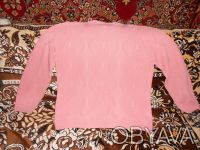 Модная женская кофта р. 48 - 50 розового цвета,узор по всей кофте.. Цена 50 грн . . фото 2