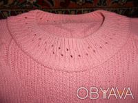 Модная женская кофта р. 48 - 50 розового цвета,узор по всей кофте.. Цена 50 грн . . фото 3