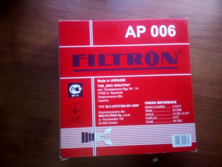 Фильтр воздушный AP157 новый в упаковке. . фото 2