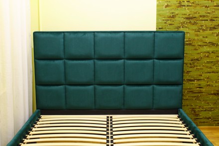 Мягкая кровать 160 х 200 см. Кровать со вставками мягких панелей. Кровать оснаще. . фото 4