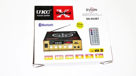Усилитель звука UKC SN-003BT FM USB Bluetooth + Караоке 
Усилитель UKC SN-003BT. . фото 4