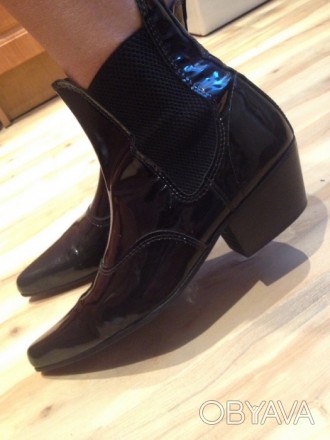 Продам ботинки лаковые кожаные от итальянского производителя. Высококачественная. . фото 1