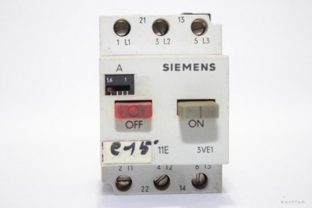 Автоматический выключатель электродвигателя (тепловое реле) Siemens 3VE1010-2G1-. . фото 2