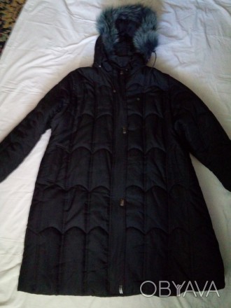 Продам пальто на большие бедра 156 см, длина 100 см.грудь 136 см.Мех натуральный. . фото 1