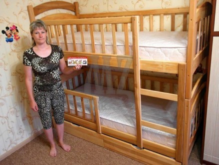 Двухъярусная  кровать Карина-люкс 
Размеры: 2000*900 мм. 
Спал. место: 1900*80. . фото 5