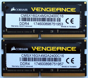 Продаю оперативную память для ноутбука Corsair Vengeance 16 GB SO-DIMM DDR4 2400. . фото 3