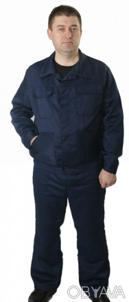 Костюм состоит из куртки и брюк.

Куртка прямая, с потайной застёжкой на пугов. . фото 1