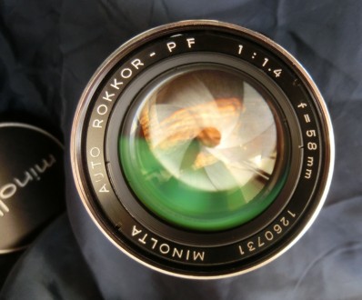 Minolta PF 58 mm f/ 1.4 - светосильный объектив для 35мм пленочных зеркальных фо. . фото 3
