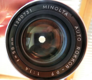 Minolta PF 58 mm f/ 1.4 - светосильный объектив для 35мм пленочных зеркальных фо. . фото 2