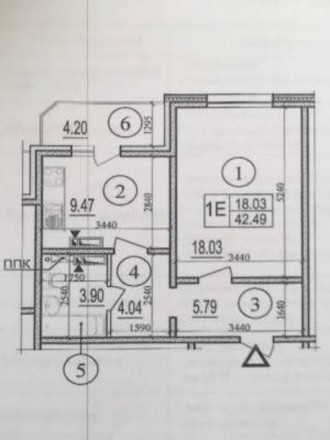 Продам 1к квартиру по ул. Бориса Гмыри дом Кодацька фортеця. Этаж 13/25. Площадь. . фото 3