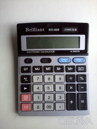 Калькулятор BRILLIANT BS-800 12-разрядный с одноуровневой памятью и ЖК-дисплеем.. . фото 1