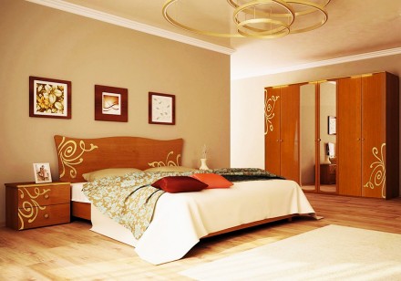 Спальня Богема продукується в 3-х кольорах: глянець білий, глянець чорний, вишня. . фото 4