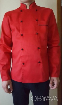 Костюм для повара 
Костюм для повара состоит с куртки и брюк. Куртка двубортная. . фото 1