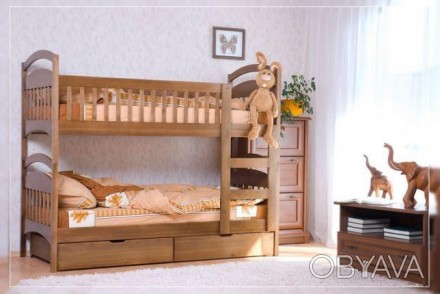 Двухъярусная кровать Карина трансформируется в 2 полноценные одноярусных  кроват. . фото 1