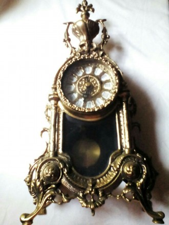 Часы каминные с маятником из бронзы производства Германии. Очень красивого дизай. . фото 2