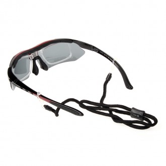 Спортивные очки Rockbros, одна из линз полязированная. Весь комплект упакован в . . фото 8