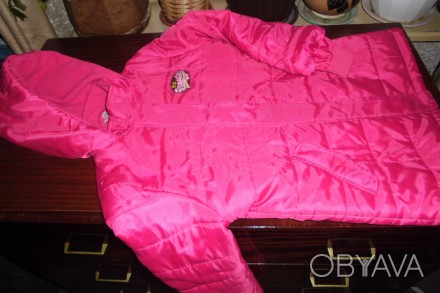 Куртка для девочки  на холодную весну или осень, б\у в отличном состоянии, с кап. . фото 1