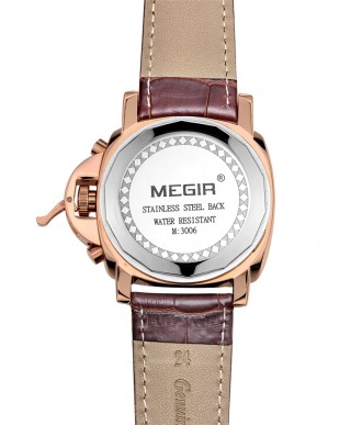 Стильные брендовые часы от ТМ MEGIR.

* бренд: MEGIR;
* форма корпуса: кругла. . фото 5