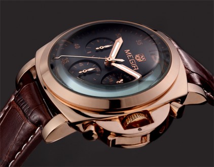 Стильные брендовые часы от ТМ MEGIR.

* бренд: MEGIR;
* форма корпуса: кругла. . фото 6