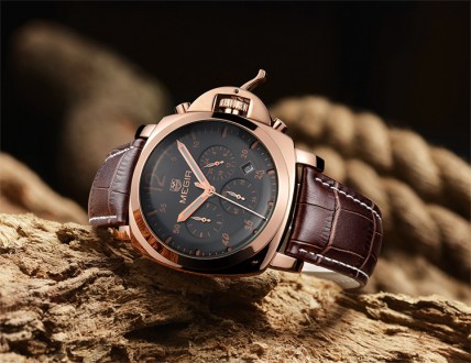 Стильные брендовые часы от ТМ MEGIR.

* бренд: MEGIR;
* форма корпуса: кругла. . фото 7