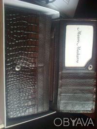 Продам кошелек "Mario Veronni" кожаный, размер 13х7см,отделения для купюр, для к. . фото 2
