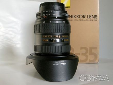 Продам широкоугольный объектив Nikon 18-35mm f/3.5-4.5 AF-D. Грибков и царапин н. . фото 1