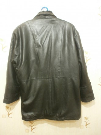 Качественная утепленная кожаная мужская куртка, черная, натуральная кожа, на мех. . фото 4