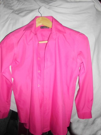 Рубашка малиновая, новая,   фирма  Lagard,  , длина рукава 53 см, воротник 33 см. . фото 3