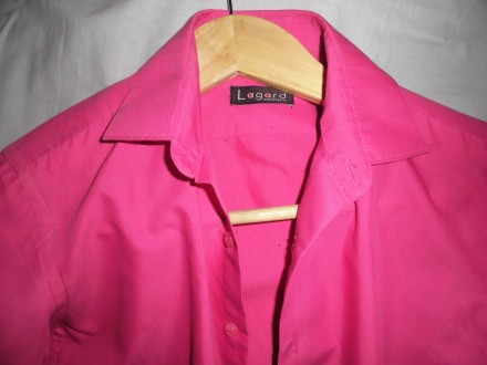 Рубашка малиновая, новая,   фирма  Lagard,  , длина рукава 53 см, воротник 33 см. . фото 2