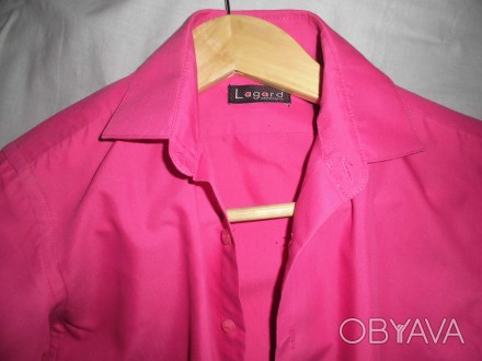 Рубашка малиновая, новая,   фирма  Lagard,  , длина рукава 53 см, воротник 33 см. . фото 1