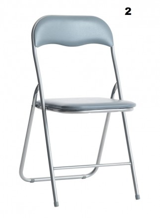 Продам складні стільці: в сірому та чорному кольорі
Матеріал:	ППУ, МДФ, Метал, . . фото 2