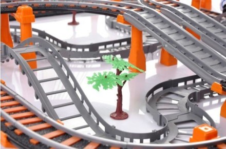 Новый интерактивный игровой набор 2в1! Железная дорога с мостом+автодром, со зву. . фото 6