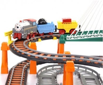Новый интерактивный игровой набор 2в1! Железная дорога с мостом+автодром, со зву. . фото 5