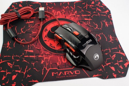 Новая игровая мышь с подсветкой 7D + игровой коврик MARVO M315+G1

Marvo M315+. . фото 2