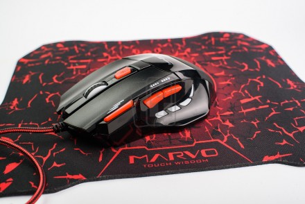 Новая игровая мышь с подсветкой 7D + игровой коврик MARVO M315+G1

Marvo M315+. . фото 3