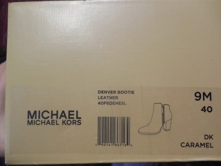 Продам новые кожаные демисезонные женские ботинки Michael Kors Denver Bootie. Ор. . фото 8