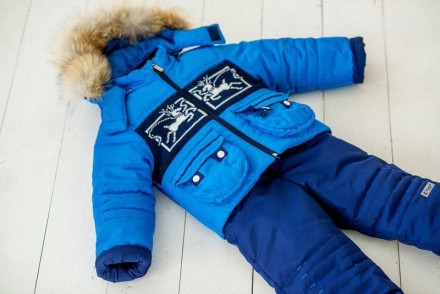 Детский зимний комбинезон для мальчика выдерживает температурный режим до -25 гр. . фото 2