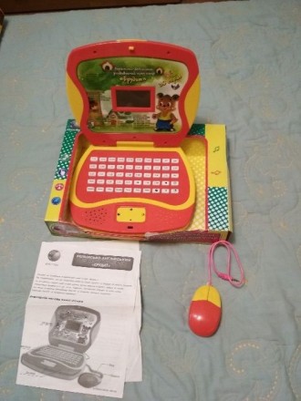 Новый детский ноутбук"Эрудит" с мышкой(украинско-английский развивающий компьюте. . фото 3